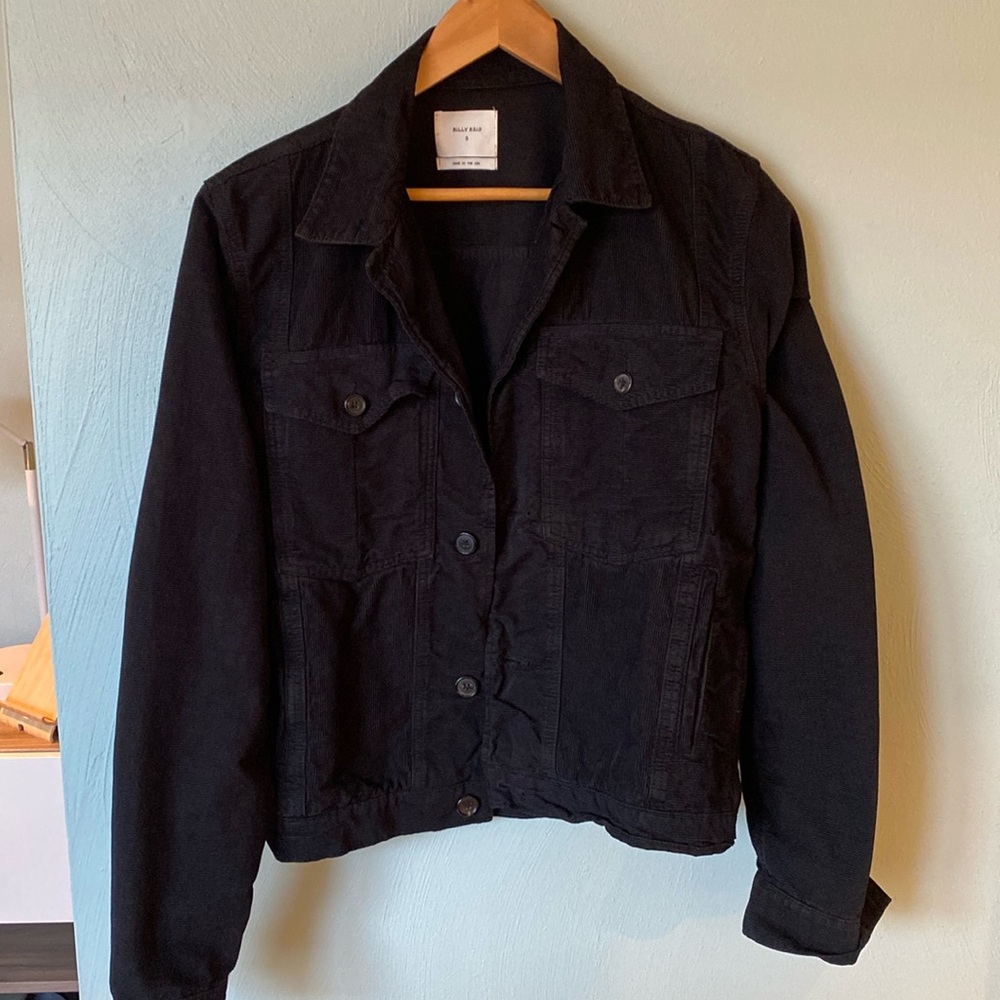 Billy Reid Black Corduroy Trucker Jacket